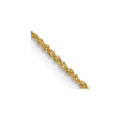Curata 14k Yellow Gold 10" 1.10mm Ropa Chain Anklet (Spring-ring)