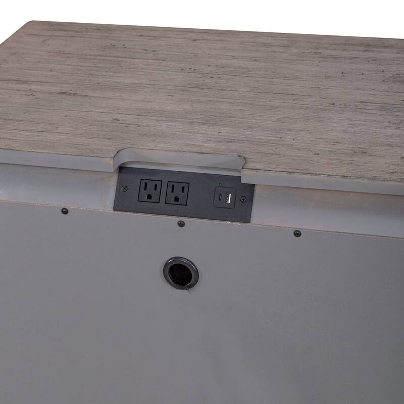Big Valley Graystone Nightstand with Charging Station