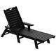 preview thumbnail 49 of 96, Laguna Hdpe All Weather Outdoor Patio Pool Reclining Chaise Lounges With Square Side Table (3-Piece Set)