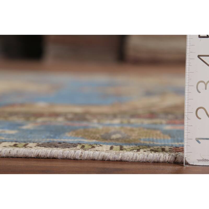 Blue Tabriz Persian Vintage Area Rug Handmade Bedroom Wool Carpet - 6'2"x 9'9"