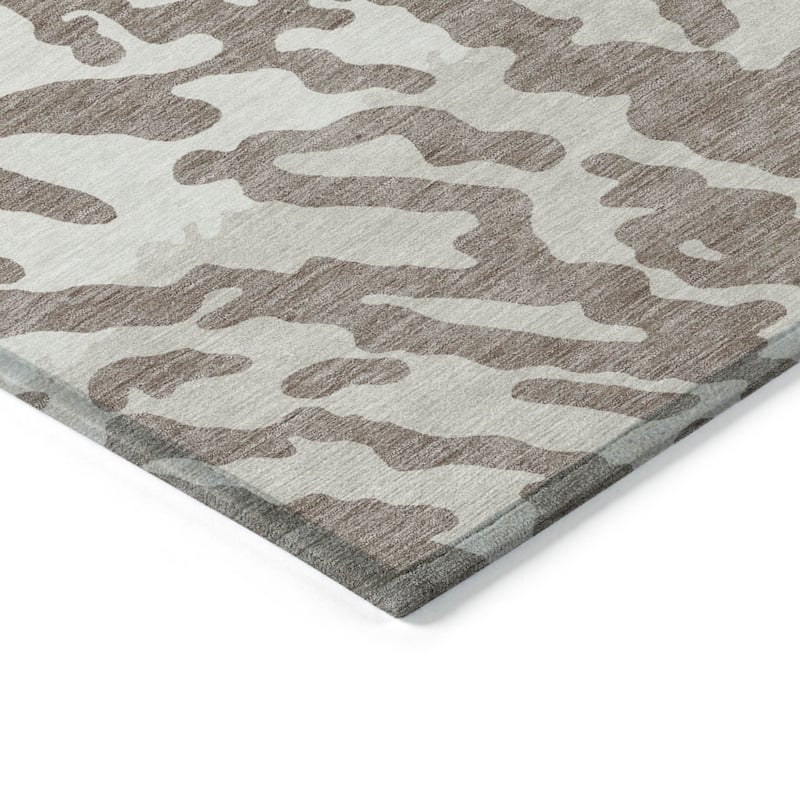 HomeRoots Animal Print Transitional Rectangle Outdoor Rug