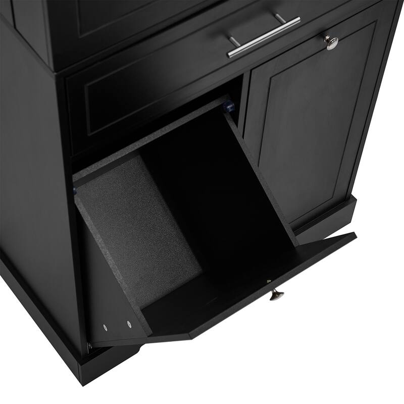 30" Modern Bath Vanity with Sink, Flip Drawer, 2 Drawers, Adj Shelf