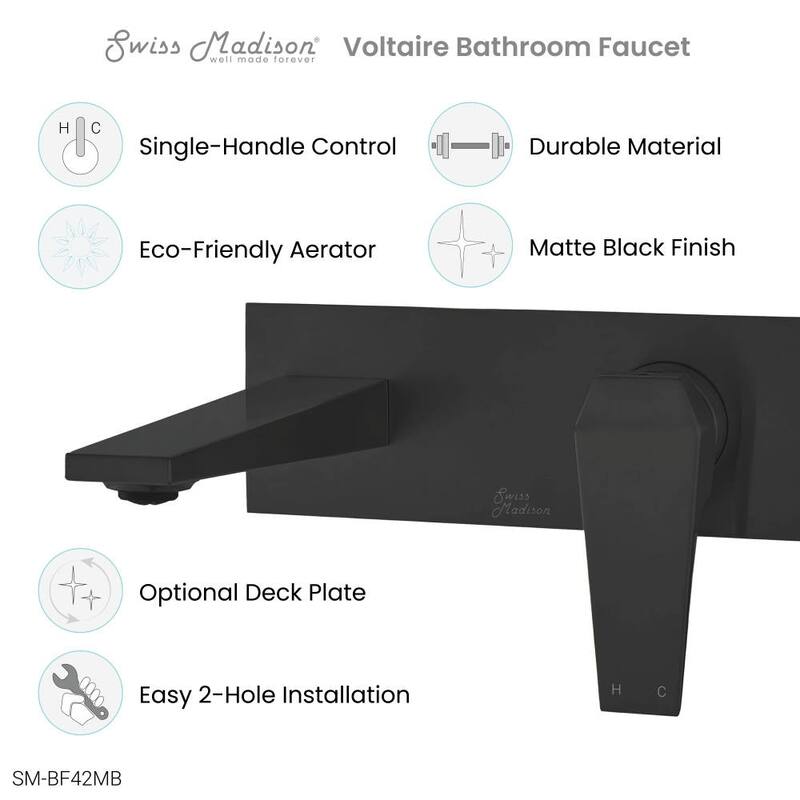 Voltaire Single-Handle Wall-Mount Bathroom Faucet