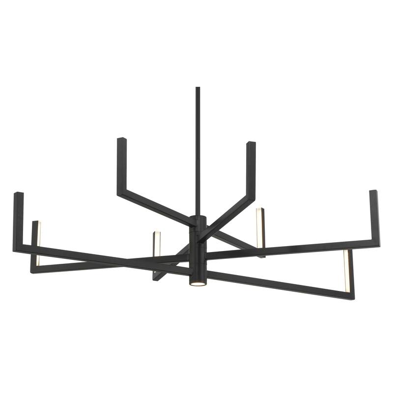 Kovacs P1478-L Articular 8 Light 36" Wide LED Abstract Chandelier - Coal