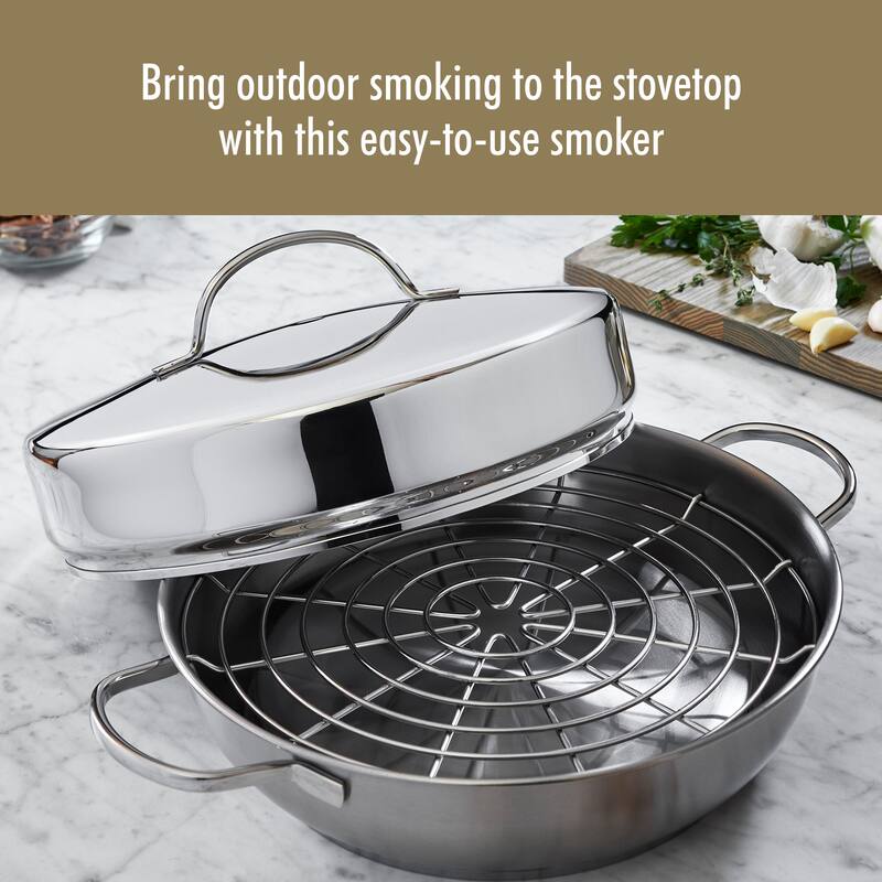 Demeyere Resto 4-pc Stainless Steel Stovetop Smoker Set