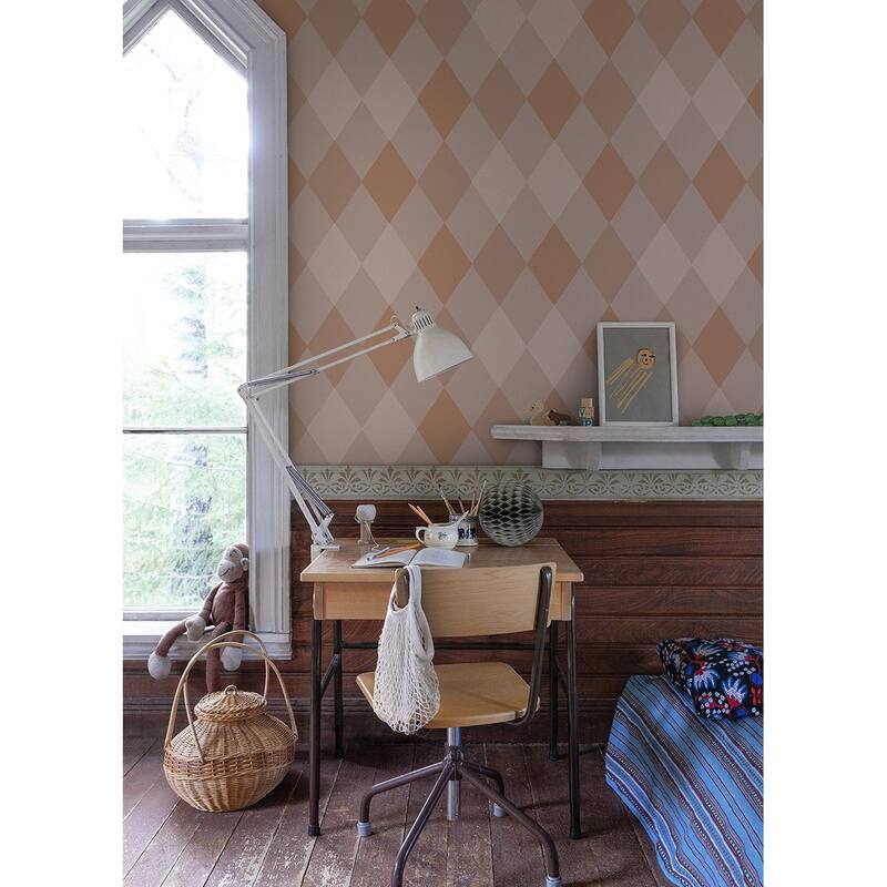 A-Street Prints Kalas Rose Diamond Wallpaper