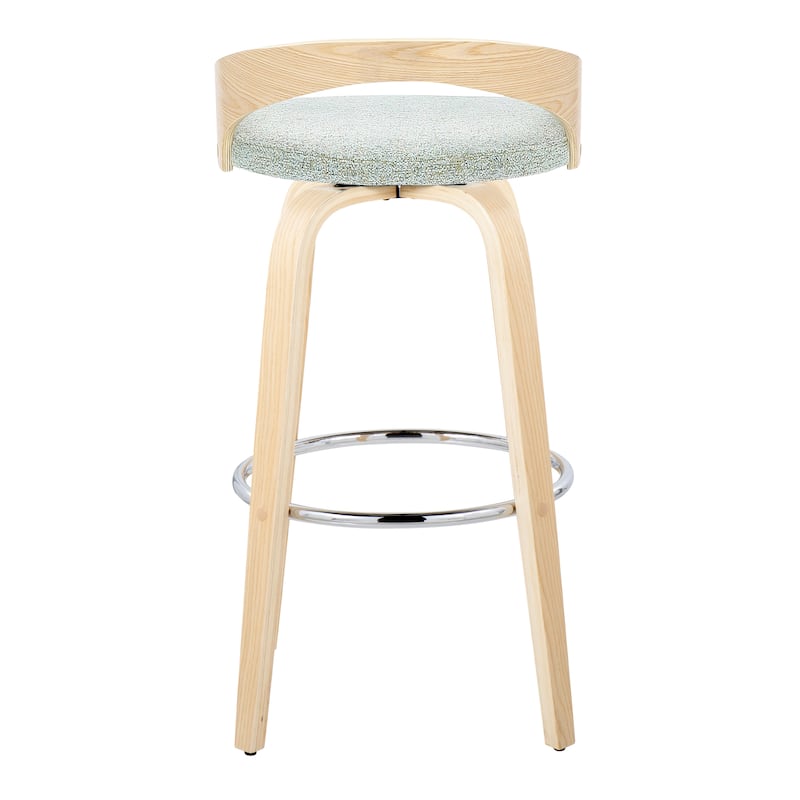Carson Carrington Stavanger 30" Fixed-Height Bar Stool with Bent Wood Legs & Round Footrest (Set of 2)
