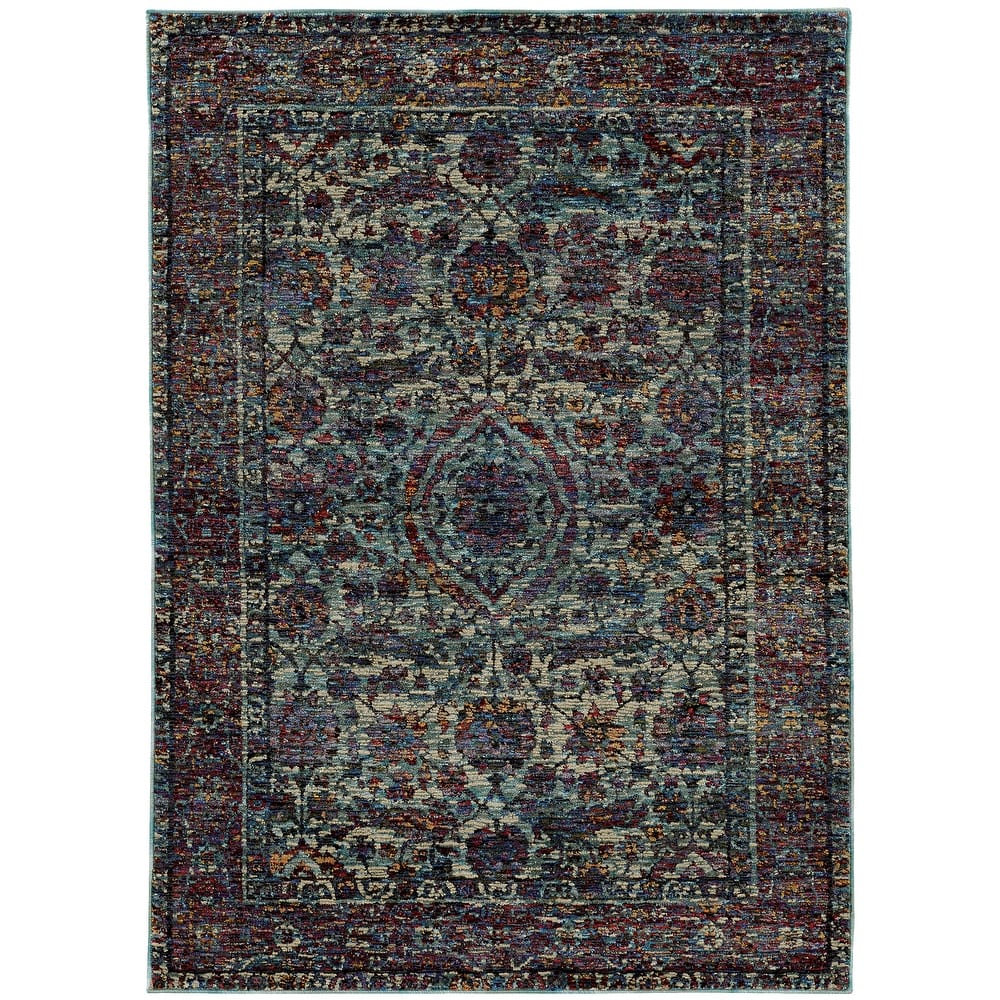 Style Haven Adalynn Bordered Floral Traditional Area Rug