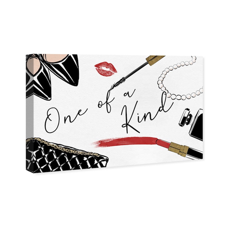 Wynwood Studio Canvas Fashion and Glam One of a Kind White and Glam Wall Art Canvas Print