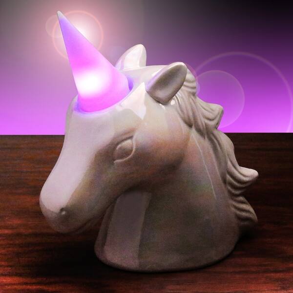 Shop What On Earth Unicorn Night Light Coin Bank Removable Color Changing Led Lighted Horn 8 In X 4 13 In X 8 5 In Overstock 22311601