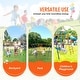 preview thumbnail 10 of 10, 6 in 1 Outdoor Metal Swing Set Includes 2 Swings and Ladder Ideal for Kids - 165.35”L x 70.08”W x 80.31”H