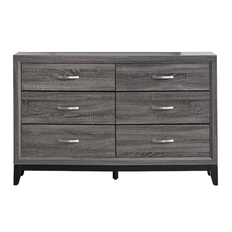Glasgow 6-Drawer 58 in. W Dresser - Gray