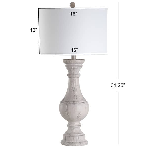 SAFAVIEH Lighting 31-inch Savion White LED Table Lamp (Set of 2) - 16"x16"x31.3"