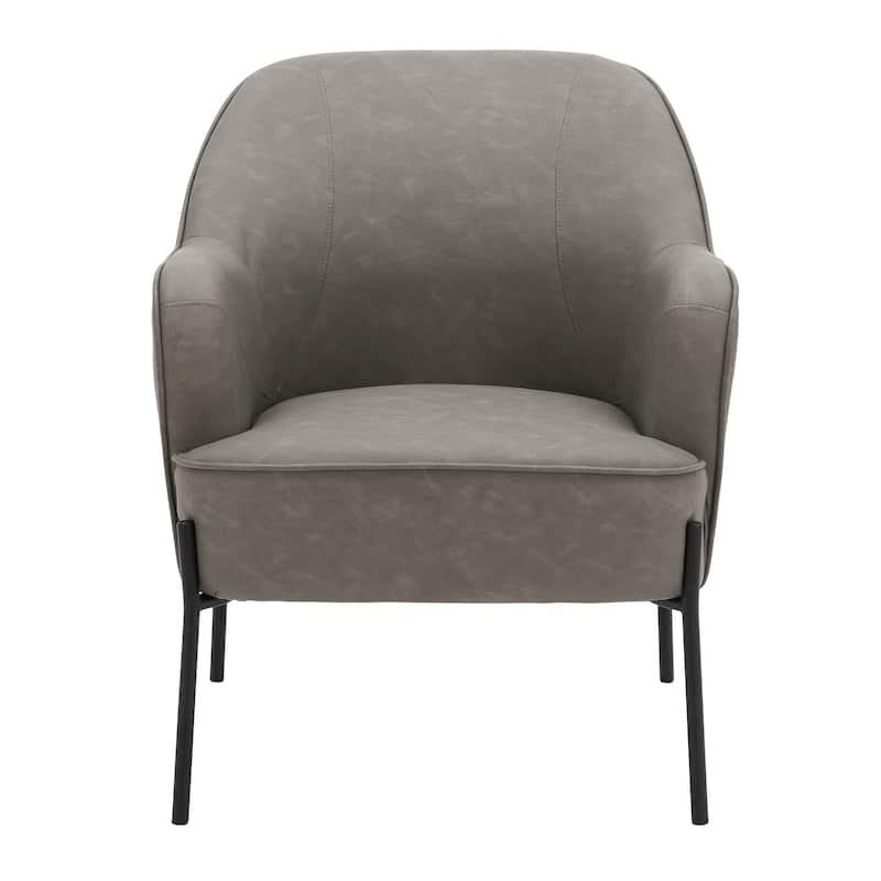 Carson Carrington Valsta Accent Chair - Grey Faux Leather