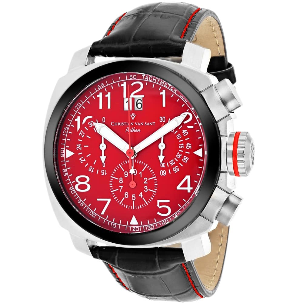 Christian Van Sant Men's Grand Python Red Dial Watch - CV3AU9 - 6 (36)