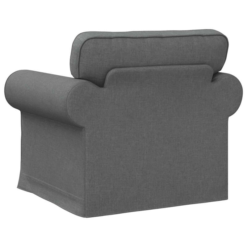 vidaXL Sofa Dark Grey 215 x 82 x 80 cm Fabric
