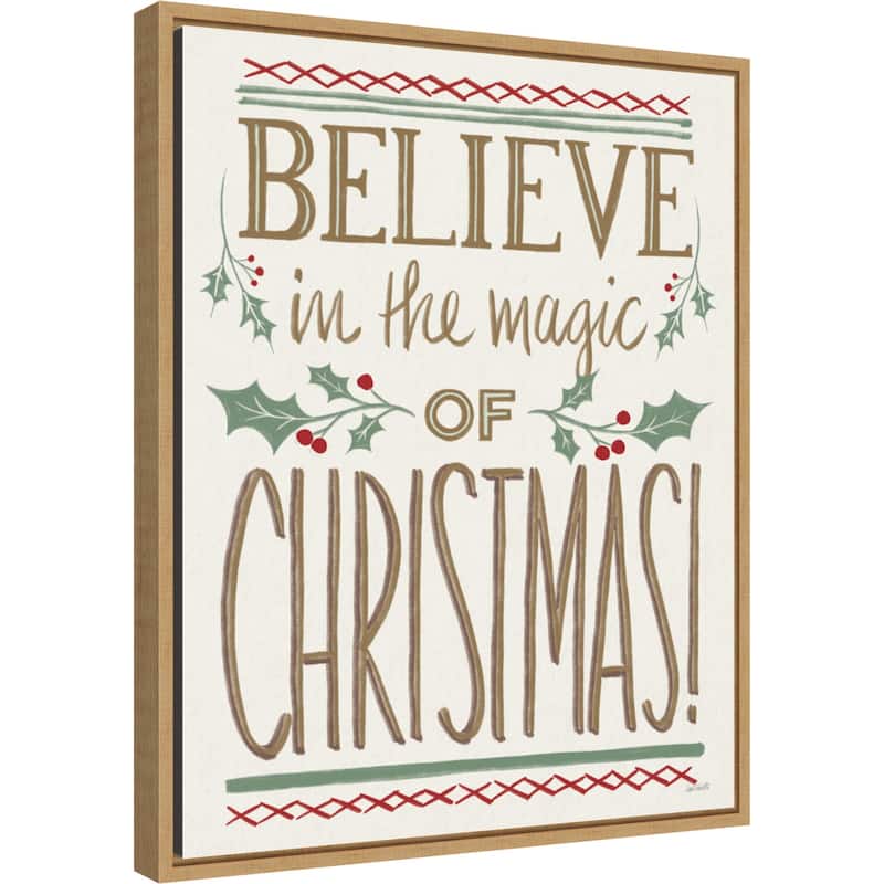 Believe in the Magic of Christmas by Anne Tavoletti Framed Canvas Art