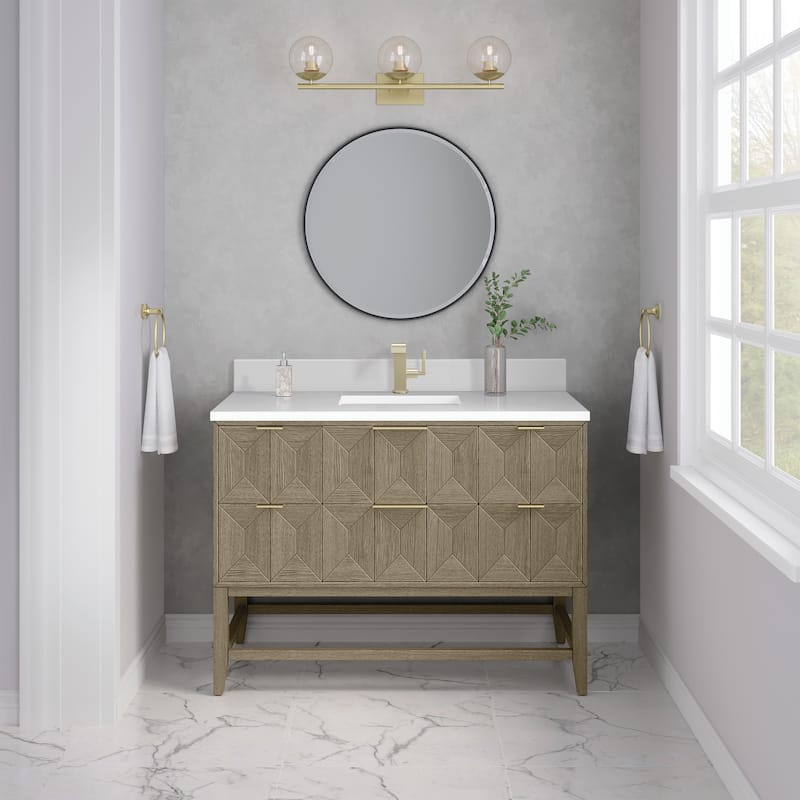 James Martin Vanities Emmeline 48" Single Vanity, Pebble Oak