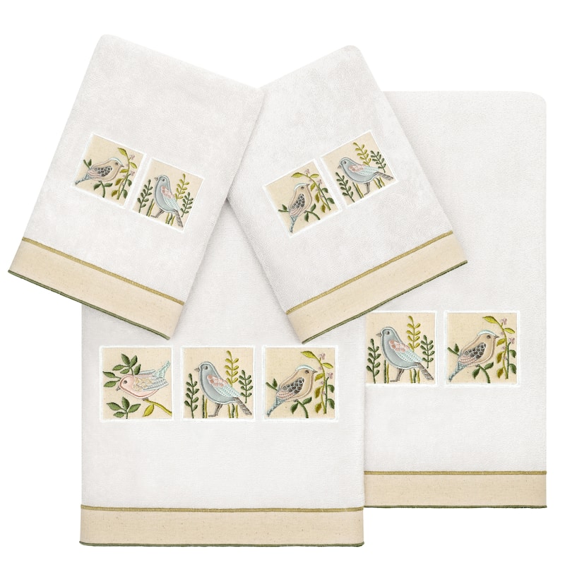 Authentic Hotel and Spa Turkish Cotton Belinda 4PC Towel Set - Silver