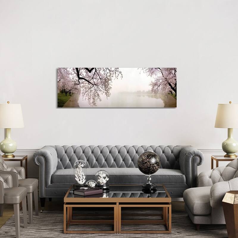 iCanvas "Cherry blossoms at the lakesideWashington DC, USA" by Panoramic Images Canvas Print - 20x60x1.5