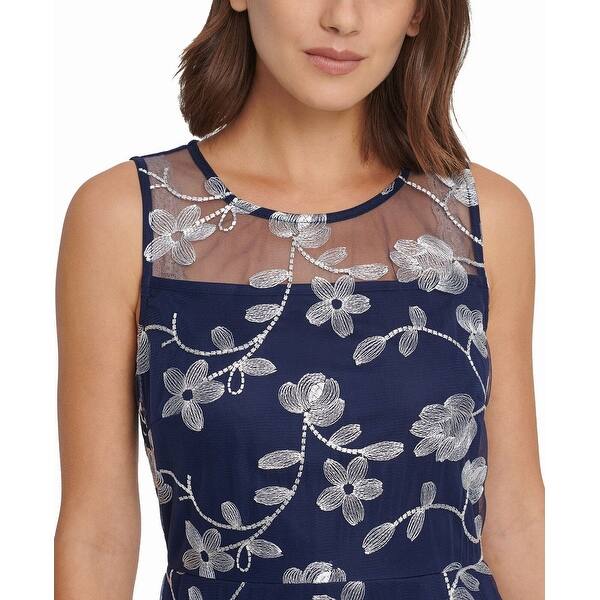 dkny embroidered dress Vintage DKNY Embroidered Silk Dress - Multi