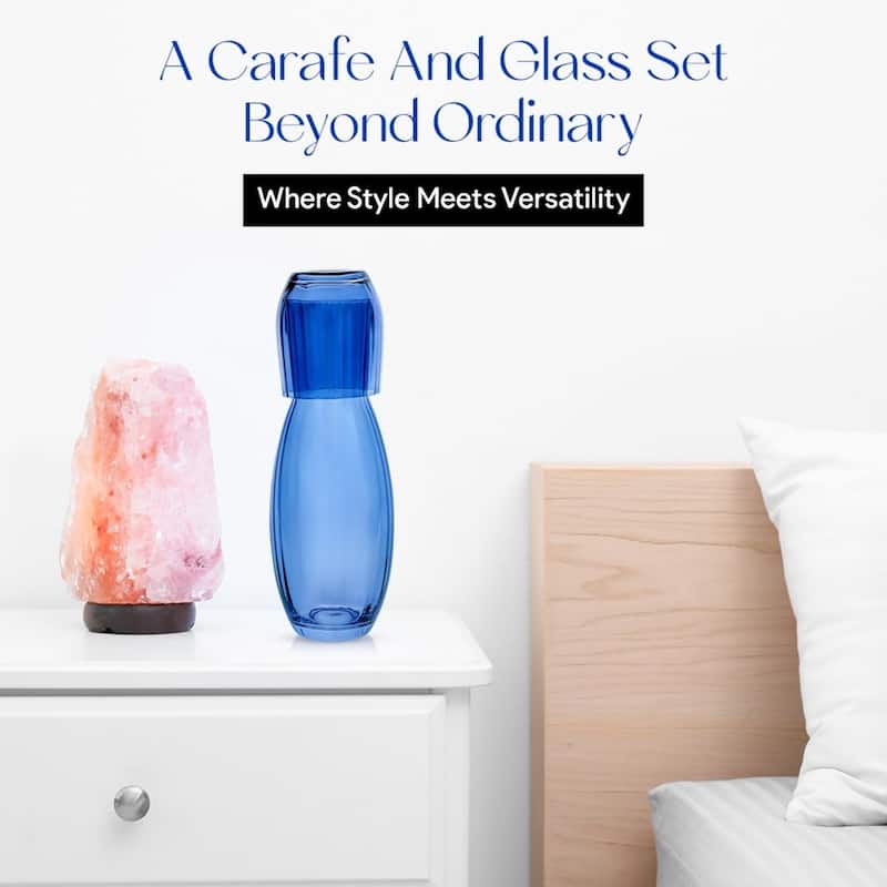American Atelier Bedside Water Carafe with Tumbler Cup - 40 Oz