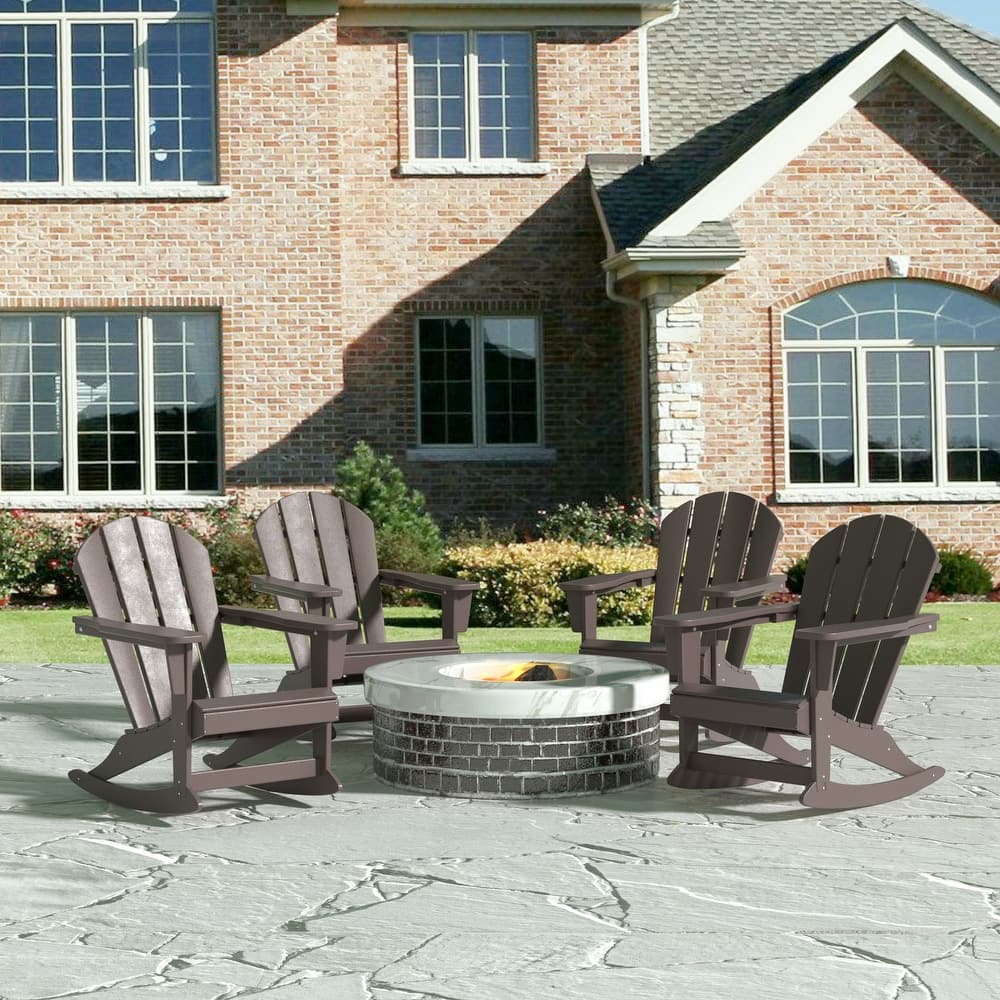Laguna Hdpe All Weather Outdoor Patio Rocking Chair (Set of 4)