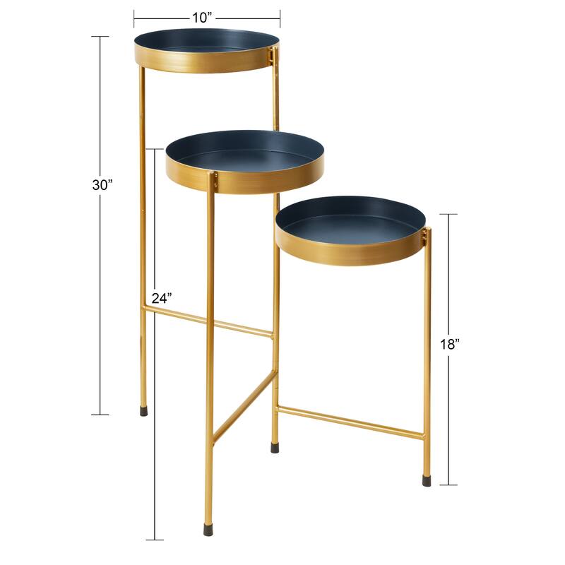 Kate and Laurel Finn Metal 3-tier Modern Plant Stand - 16x21x30