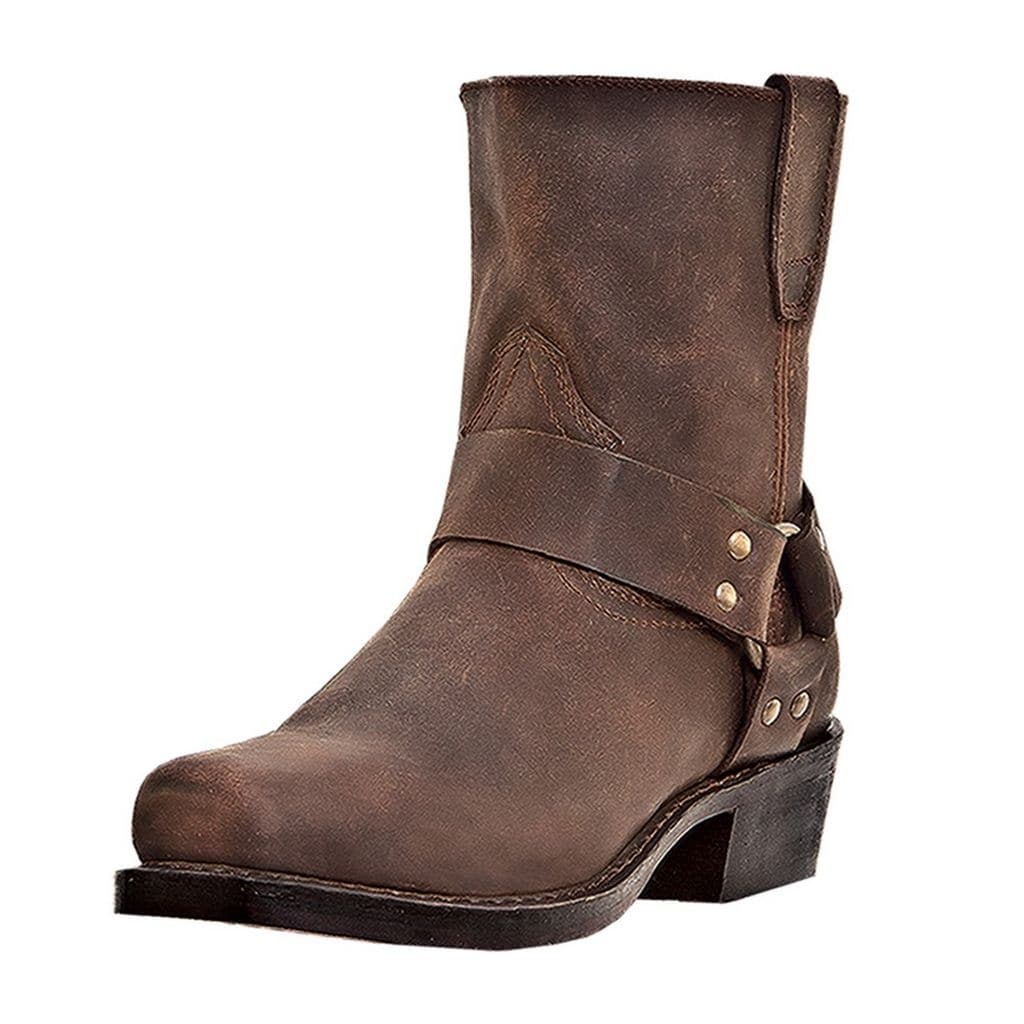 Dingo Men/'s 7/" Leather Rev Up Gaucho Boot with Snoot Toe and Dogger Heel