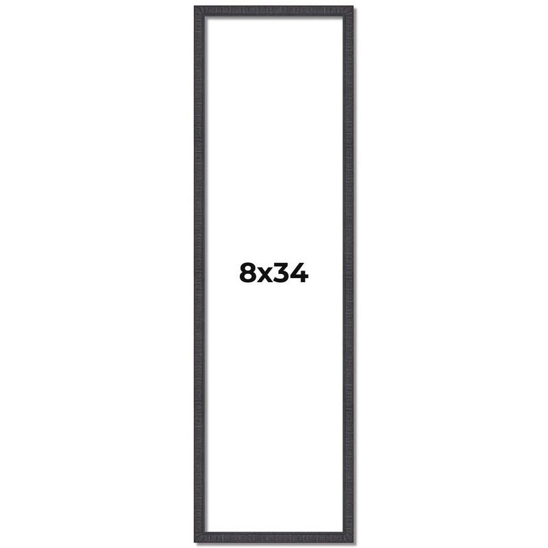 8x34 Frame Brown Solid Wood Picture Frame - Complete Modern Photo