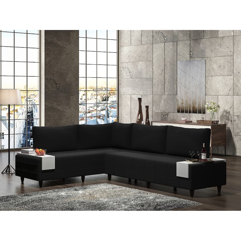 Sagopa Modern Metal Frame with Foam Seat Sectional Sofa