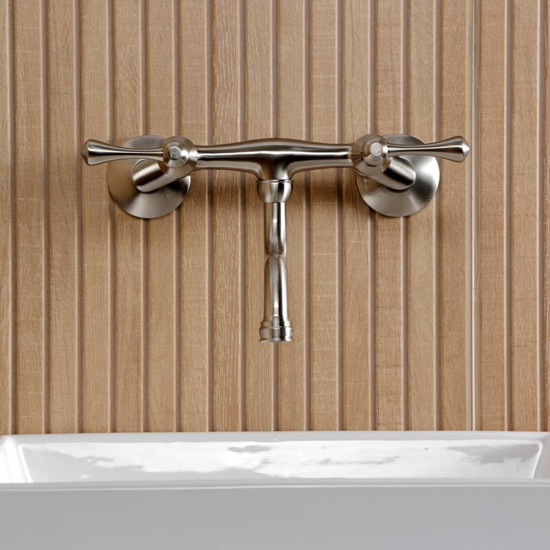 Kingston Brass Kingston Two-Handle 2-Hole Wall Mount Bathroom Faucet