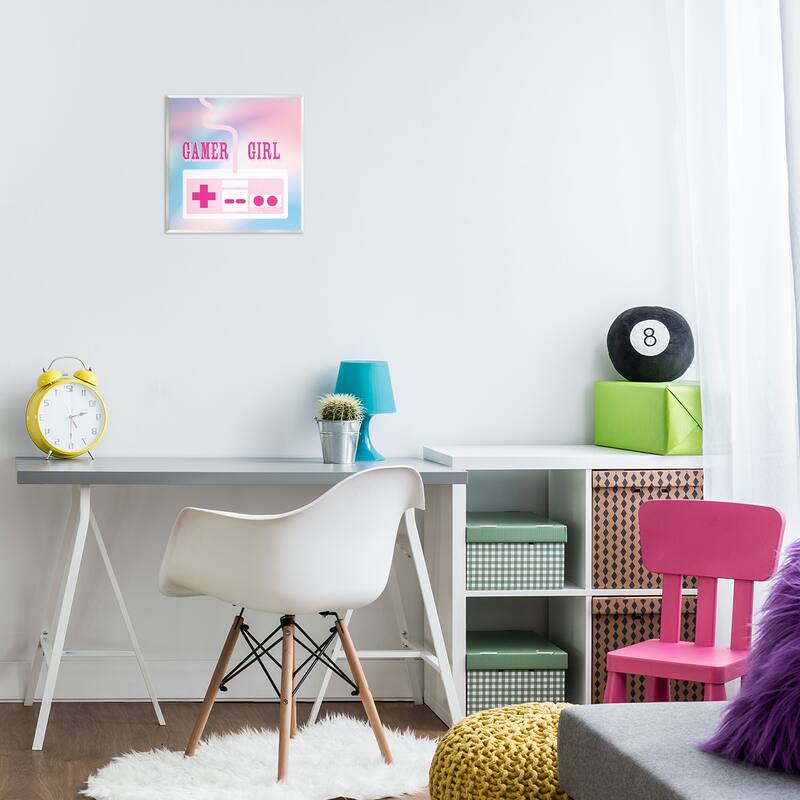 Stupell Pastel Gamer Girl Controller Wall Plaque Art Design By Yass Naffas Designs