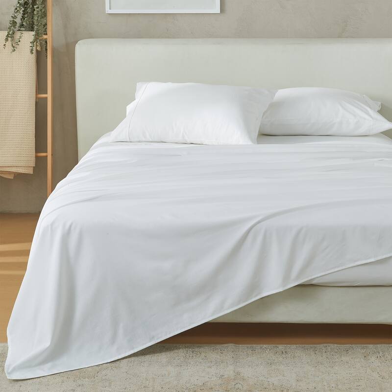 Patina Vie Maison Ultra-Soft Cotton & Rayon from Bamboo Blend Sheet Set - King - Cloud