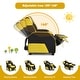 preview thumbnail 38 of 47, Gymax Gaming Recliner Sofa PU Leather Armchair for Kids Youth w/