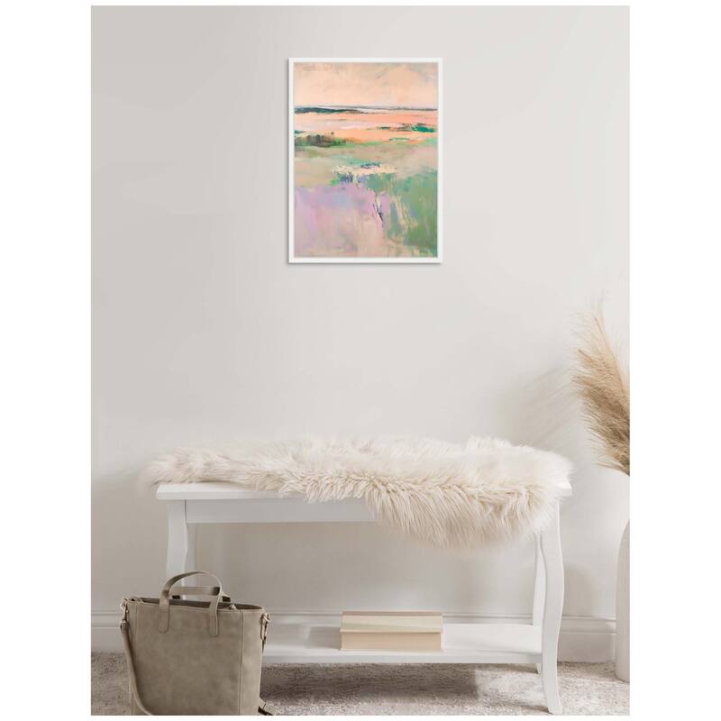 Kate and Laurel Sylvie Pastel Horizon II Framed Canvas by Amy Lighthall