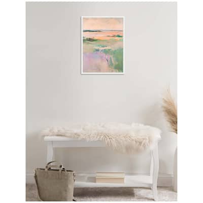 Kate and Laurel Sylvie Pastel Horizon II Framed Canvas by Amy Lighthall
