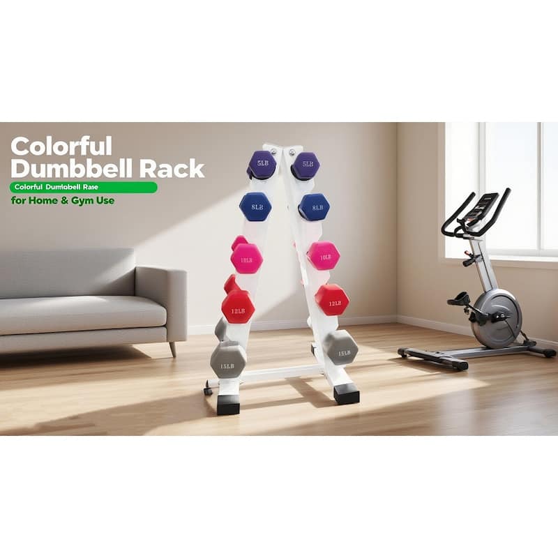 6-10 Pair Iron and Rubber Dumbbell Set 5-15 lbs Hand Free Weight