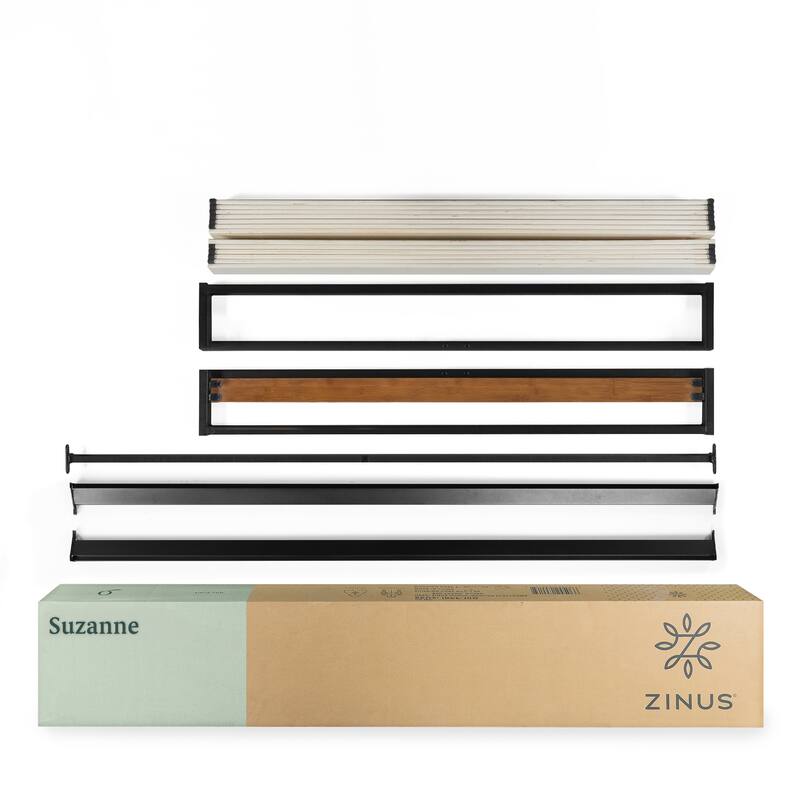 Priage by ZINUS GOOD DESIGN™ Winner 6 Inch Chestnut Brown Bamboo and Metal Platforma Bed