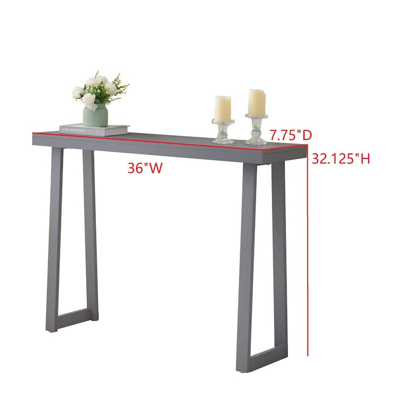 Claude Collection Wood 36" Modern Console Table with Shelf