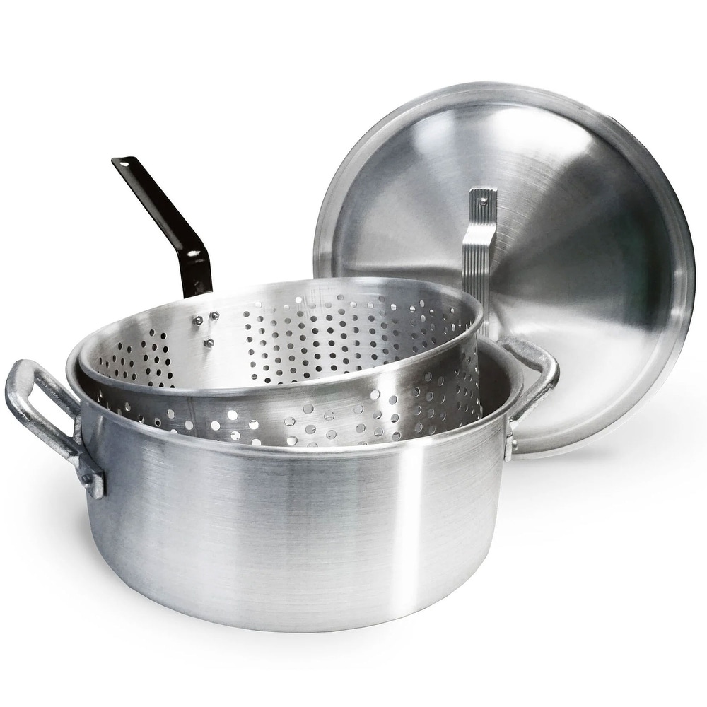 Bayou Classic 32-Quart Stainless Steel Stock Pot and Basket in the Cooking  Pots department at