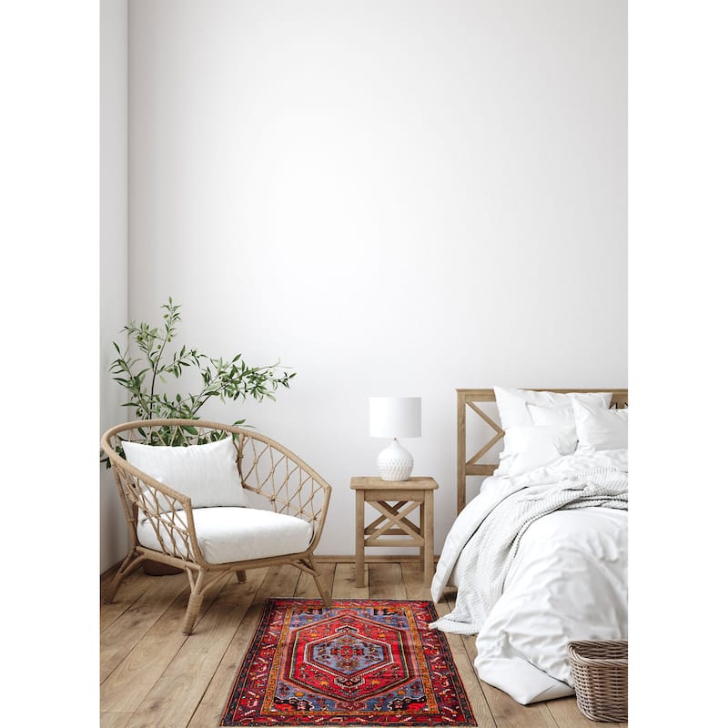 ECARPETGALLERY Hand-knotted Andelz Red Wool Rug - 4'9 x 6'9