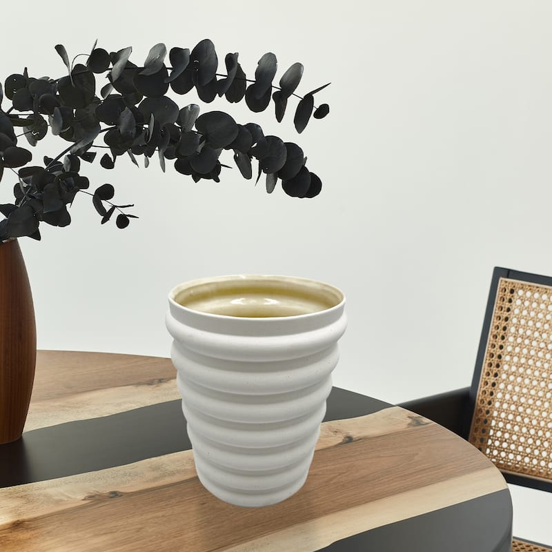 Modern Beige Ceramic Vase