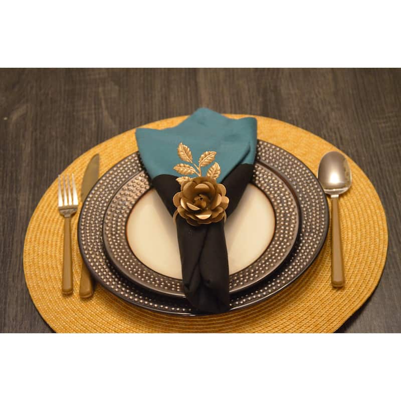 Napkin Rings Set of 8 (Golden Rose)