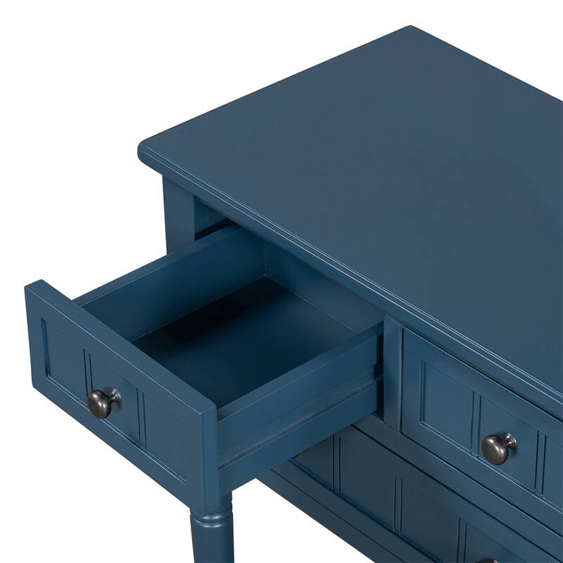 Console Table with 3 Storage Drawers and Bottom Shelf
