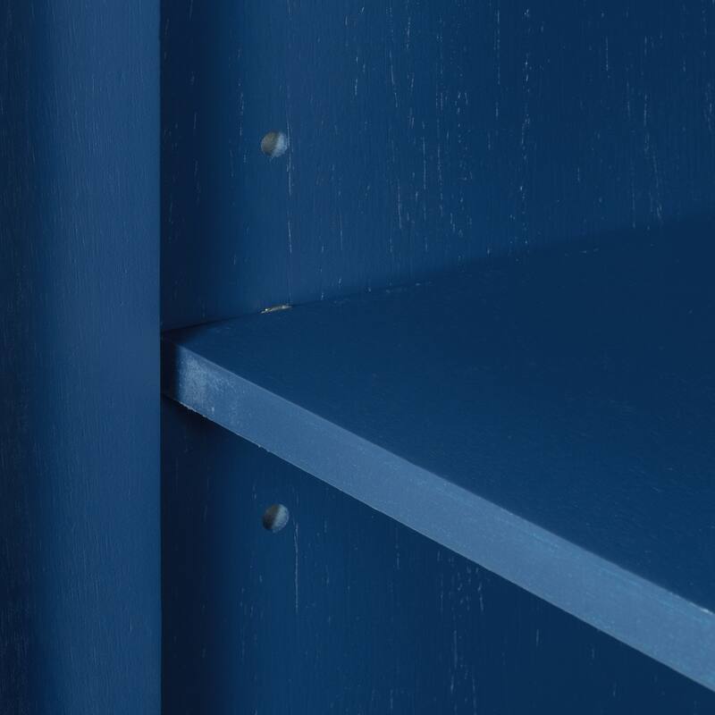 Adjustable Shelf Storage Sideboard with 3 Retro Metal Handles and 4 Pinewood Legs, for Entryway, Living Room, Study Room