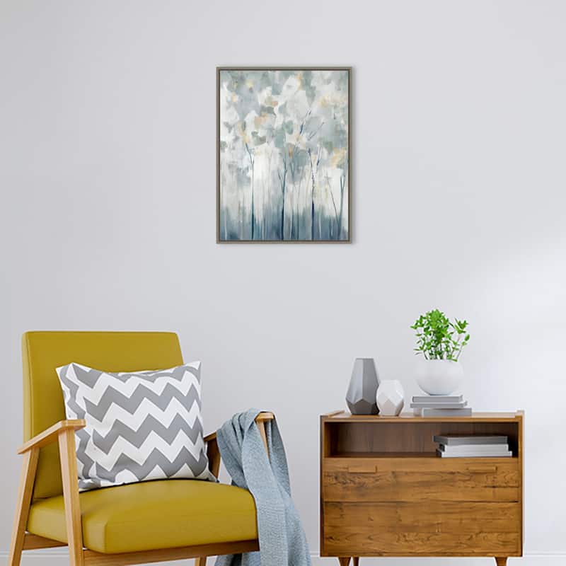 Blue Forest Adventure I by Ian C Framed Canvas Wall Art Print - Sylvie Greywash