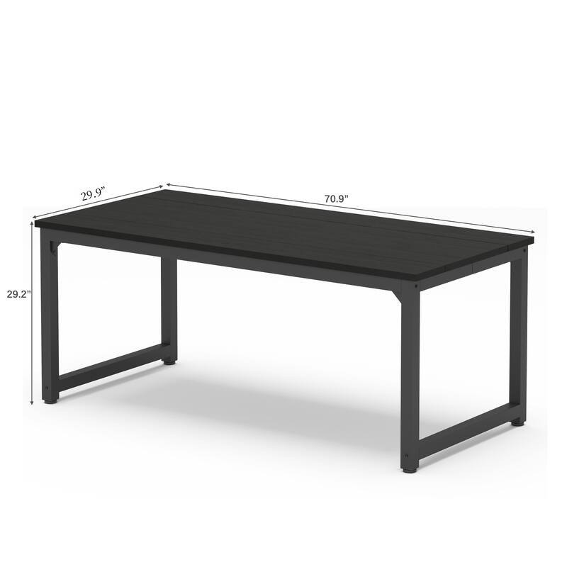 70" Computer Desk,Large Home Office Desk Wide Workstation 1 inch Thicker Tabletop for Writing