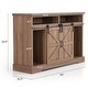 preview thumbnail 13 of 32, MAISON ARTS 52-Inch Farmhouse Sliding Barn Door TV Stand Sideboard Buffet Storage Cabinet