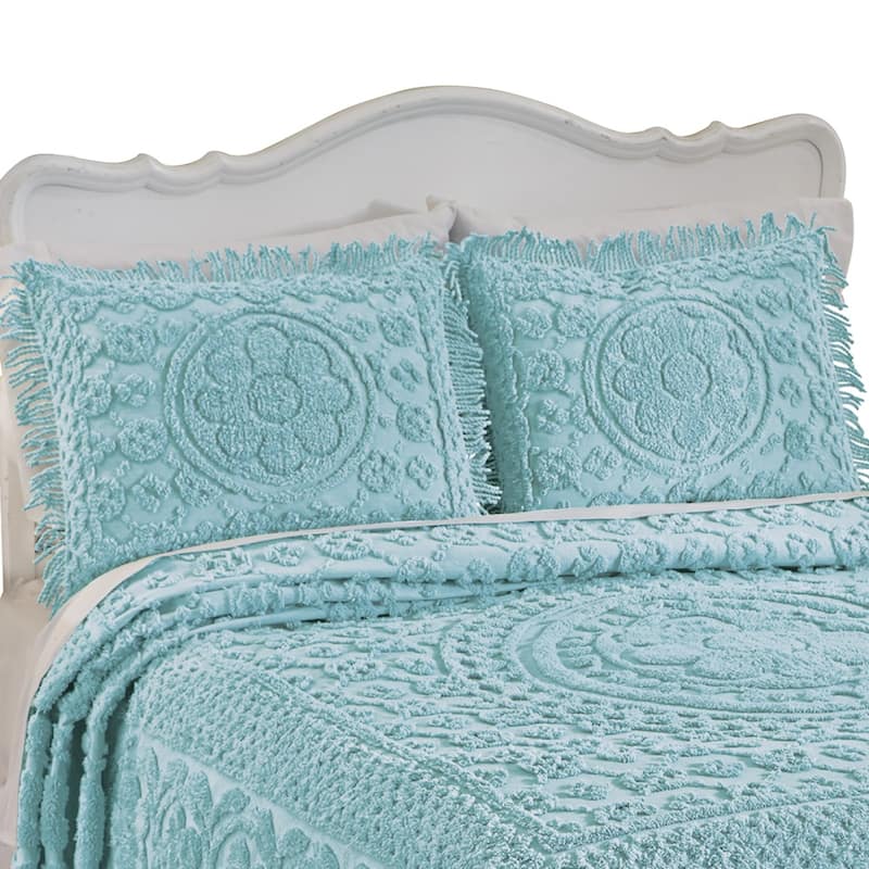 Calista Chenille Pillow Sham with Fringe Border